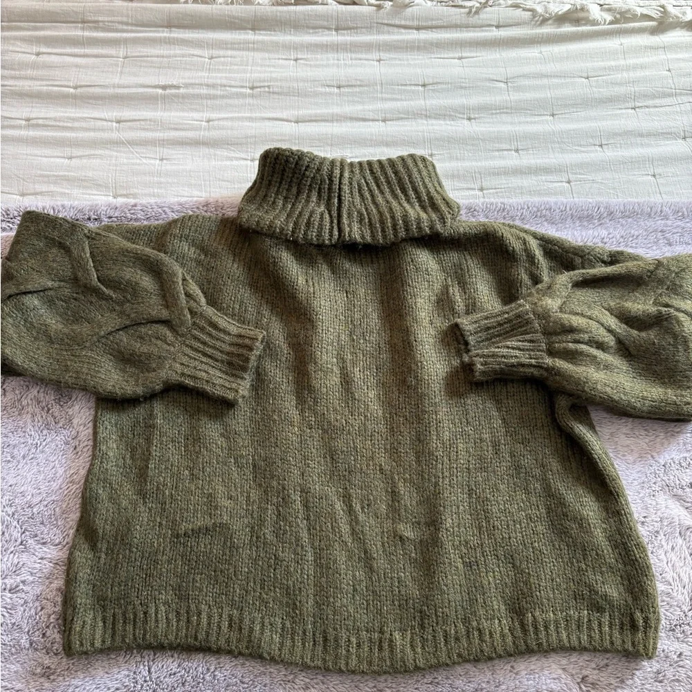 Madewell cable knit turtleneck sweater size M - Picture 3 of 6